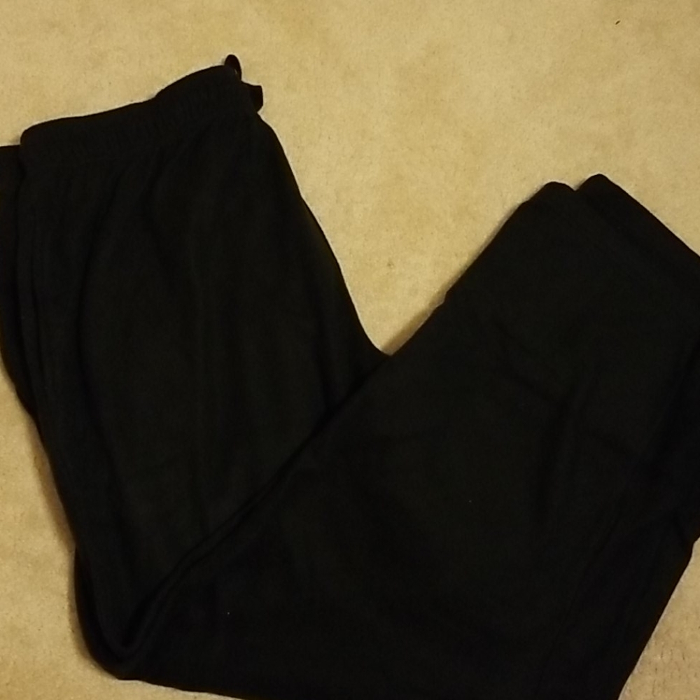 Black cotton pajama bottoms